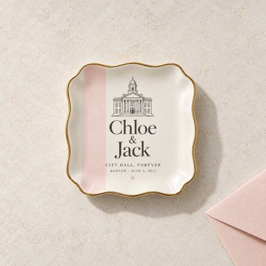 City Hall Forever | Personalized Ceramic Ring Dish - hero