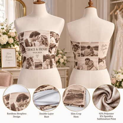 Photo Love Story | Personalized Tube Top - angle