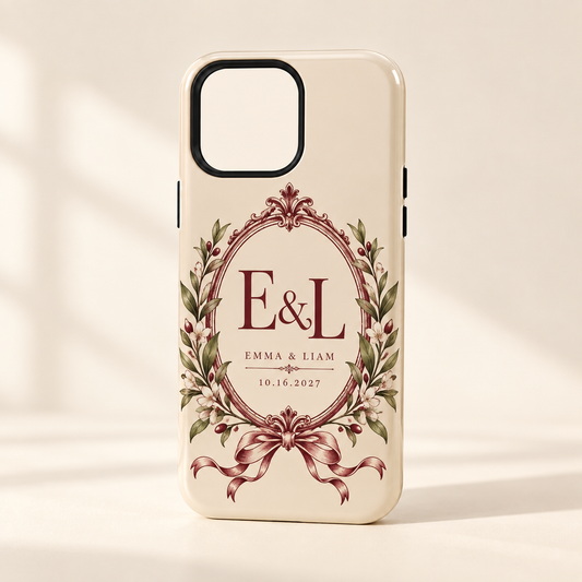 Wedding Crest Magnetic Tough Phone Case; hero. One Day for Lifetime