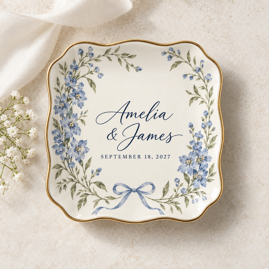 The Vow Garden | Personalized Ceramic Ring Dish - hero