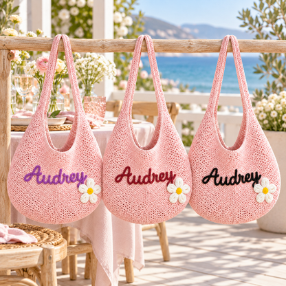 Farewell Brunch Keepsake Embroidered Beach Tote Bag; thread options. One Day for Lifetime