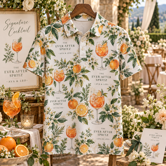Signature Cocktail Botanical Polo Shirt; hero. One Day for Lifetime