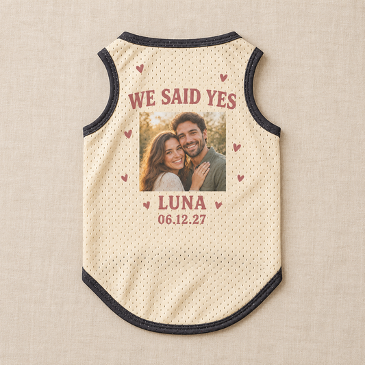 Engagement Announcement Pet Jersey; hero. One Day for Lifetime