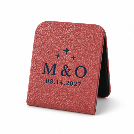 Celestial Vows personalized faux leather bookmark - hero