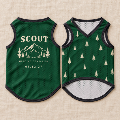 Mountain Vow Companion Pet Jersey; front back overview. One Day for Lifetime