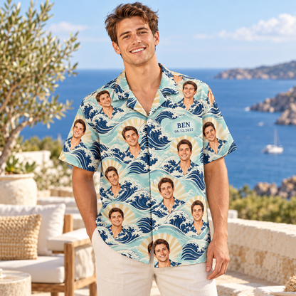 Groom Portrait Getaway Hawaiian Shirt; lifestyle. One Day for Lifetime