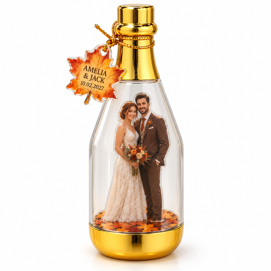 Autumn Couple personalized photo standee bottle - hero