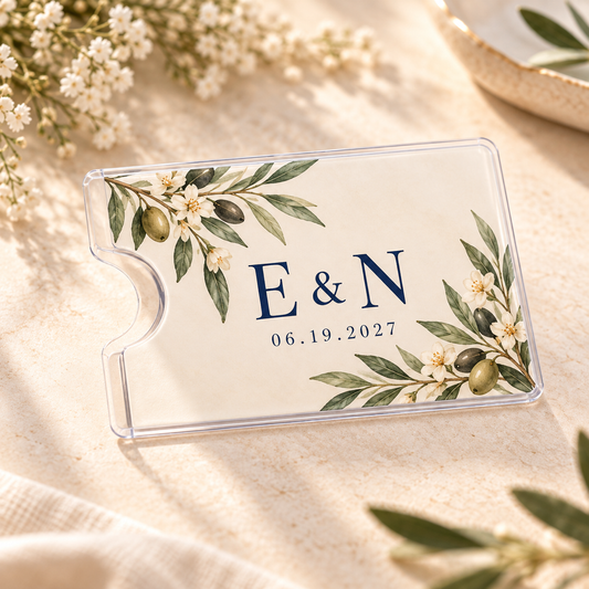 Olive Monogram Card Sleeve; hero. One Day for Lifetime
