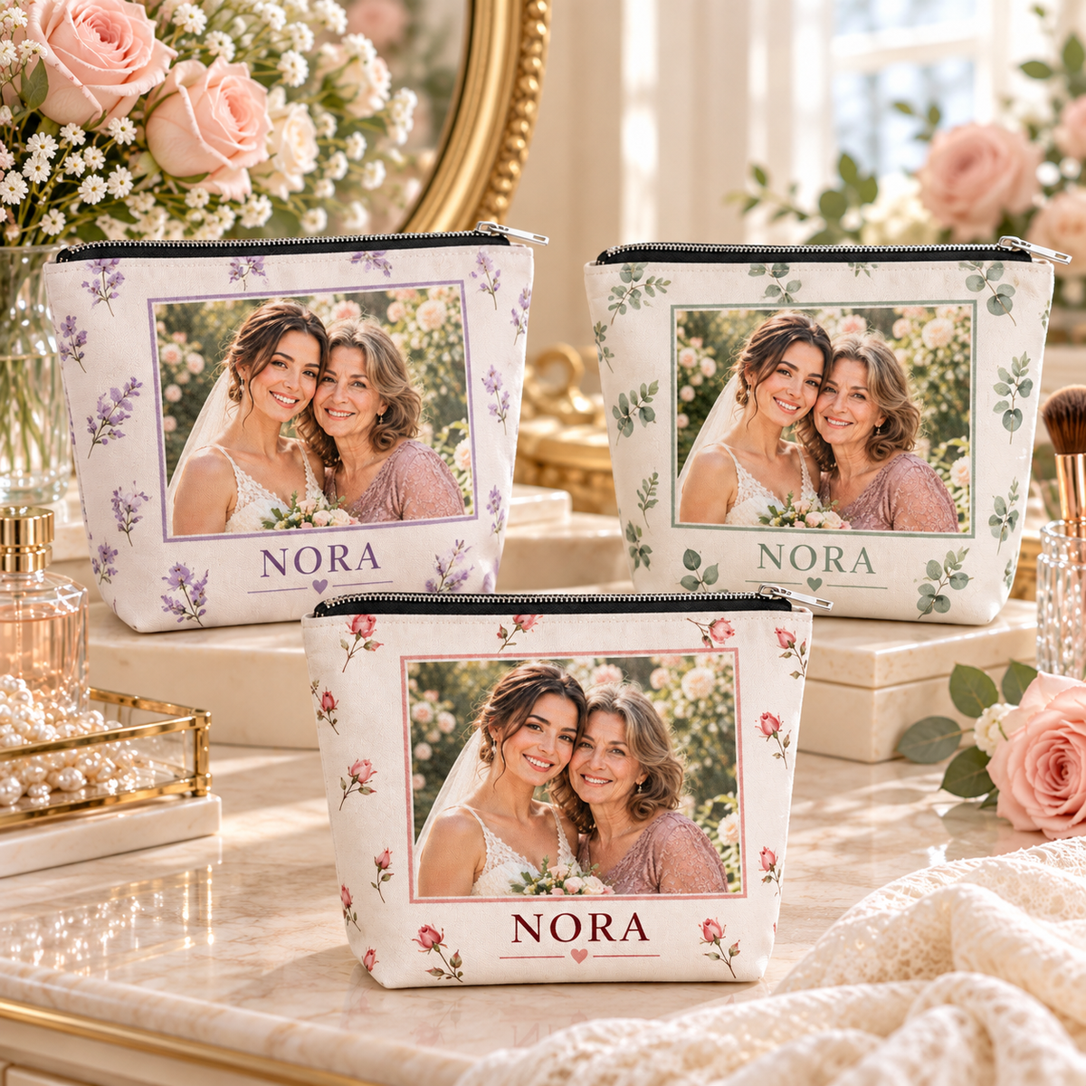 A Memory for Mom Cosmetic Bag; artwork palettes. One Day for Lifetime