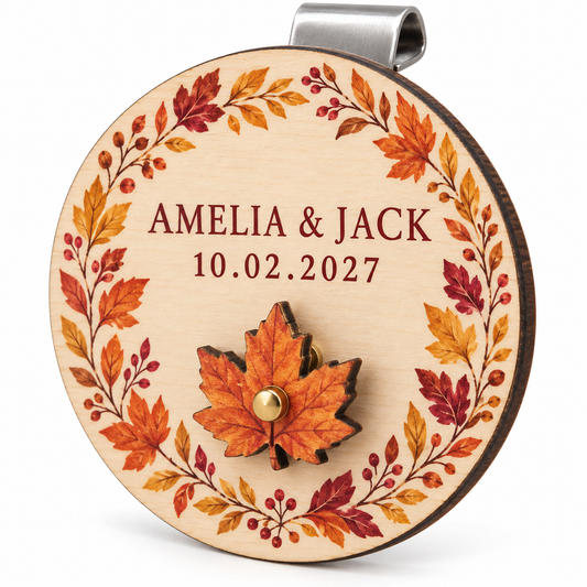 Autumn Leaves spinning wood car clip - hero