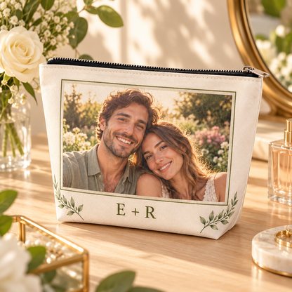 Our Engagement Memory Cosmetic Bag; hero. One Day for Lifetime