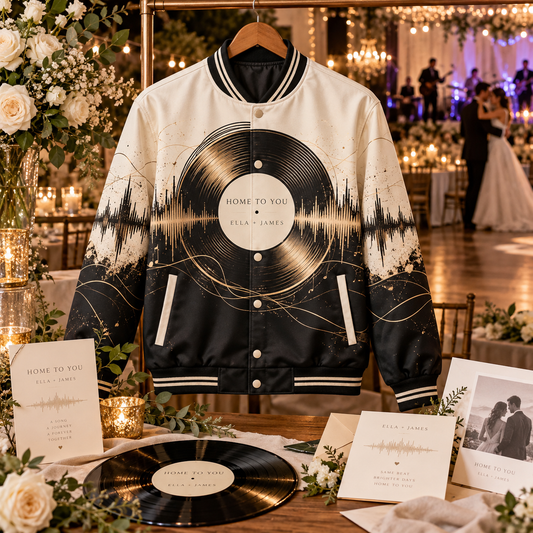 First Dance Soundwave Varsity Jacket; hero. One Day for Lifetime