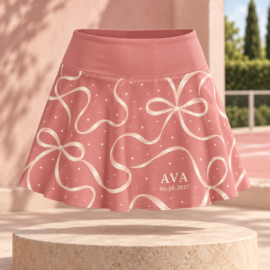 Ribbon Rally Tennis Skirt; hero. One Day for Lifetime
