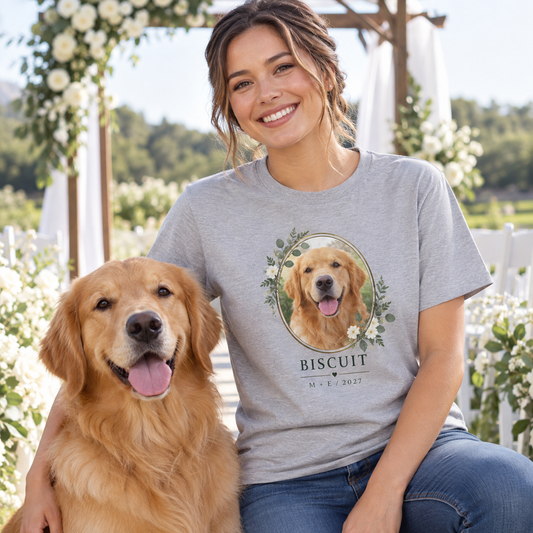 Our Pet Was Here Personalized Printed T-Shirt; hero. One Day for Lifetime