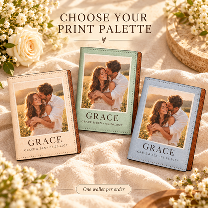Our Favorite Photo PU Passport Wallet; print palettes. One Day for Lifetime