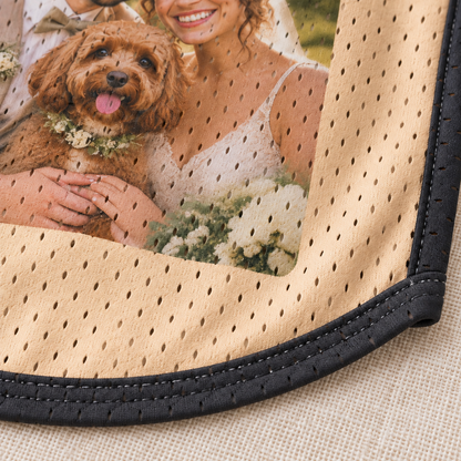 Our Family Photo Pet Jersey; material detail. One Day for Lifetime