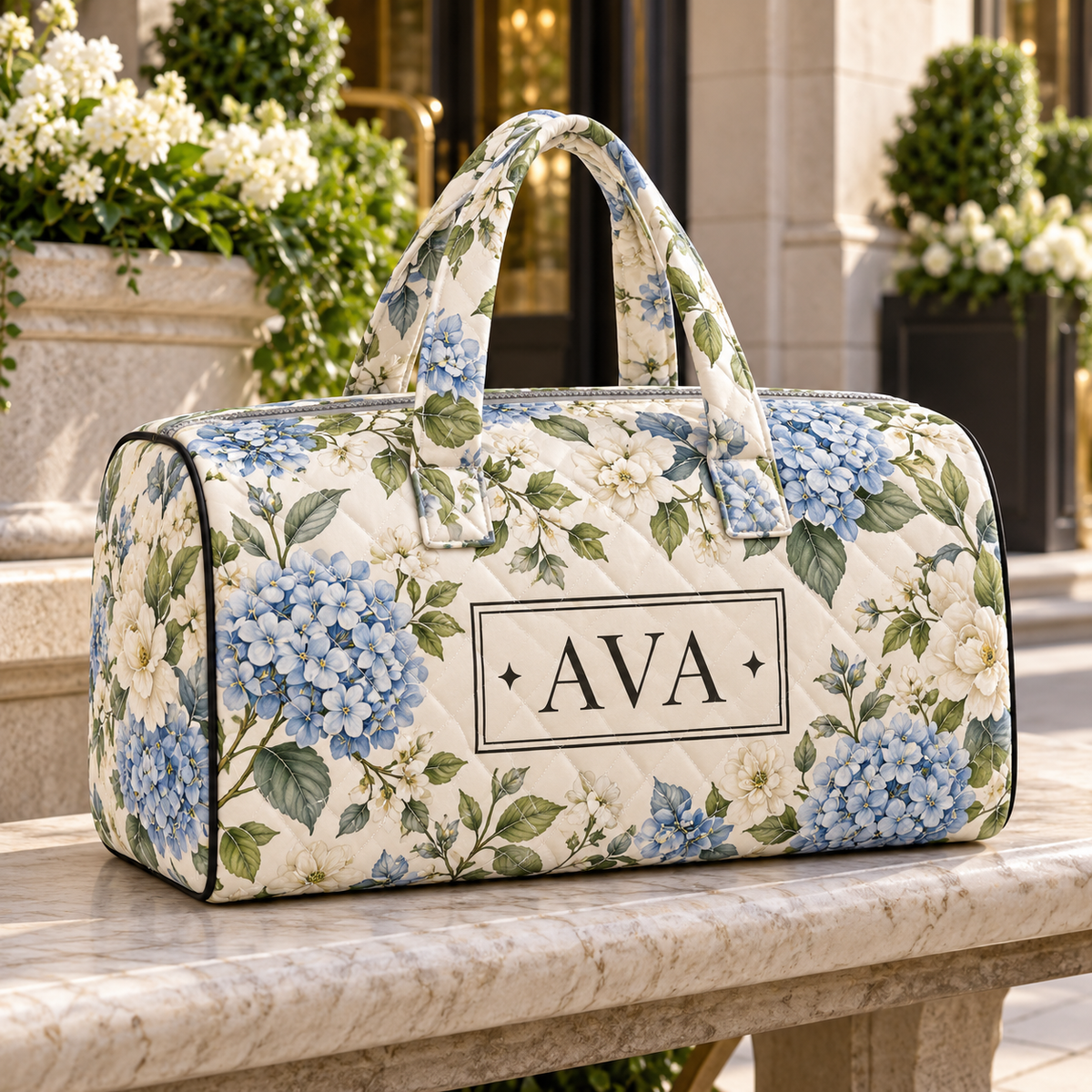 City Classic Personalized Quilted Weekend Bag; hero. One Day for Lifetime