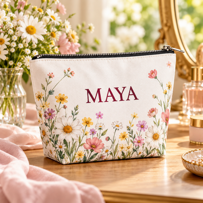 Pressed Meadow Cosmetic Bag; hero. One Day for Lifetime