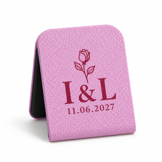Rose Promise personalized faux leather bookmark - hero