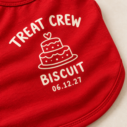 Wedding Brunch Treat Crew Pet Tank Top; material detail. One Day for Lifetime