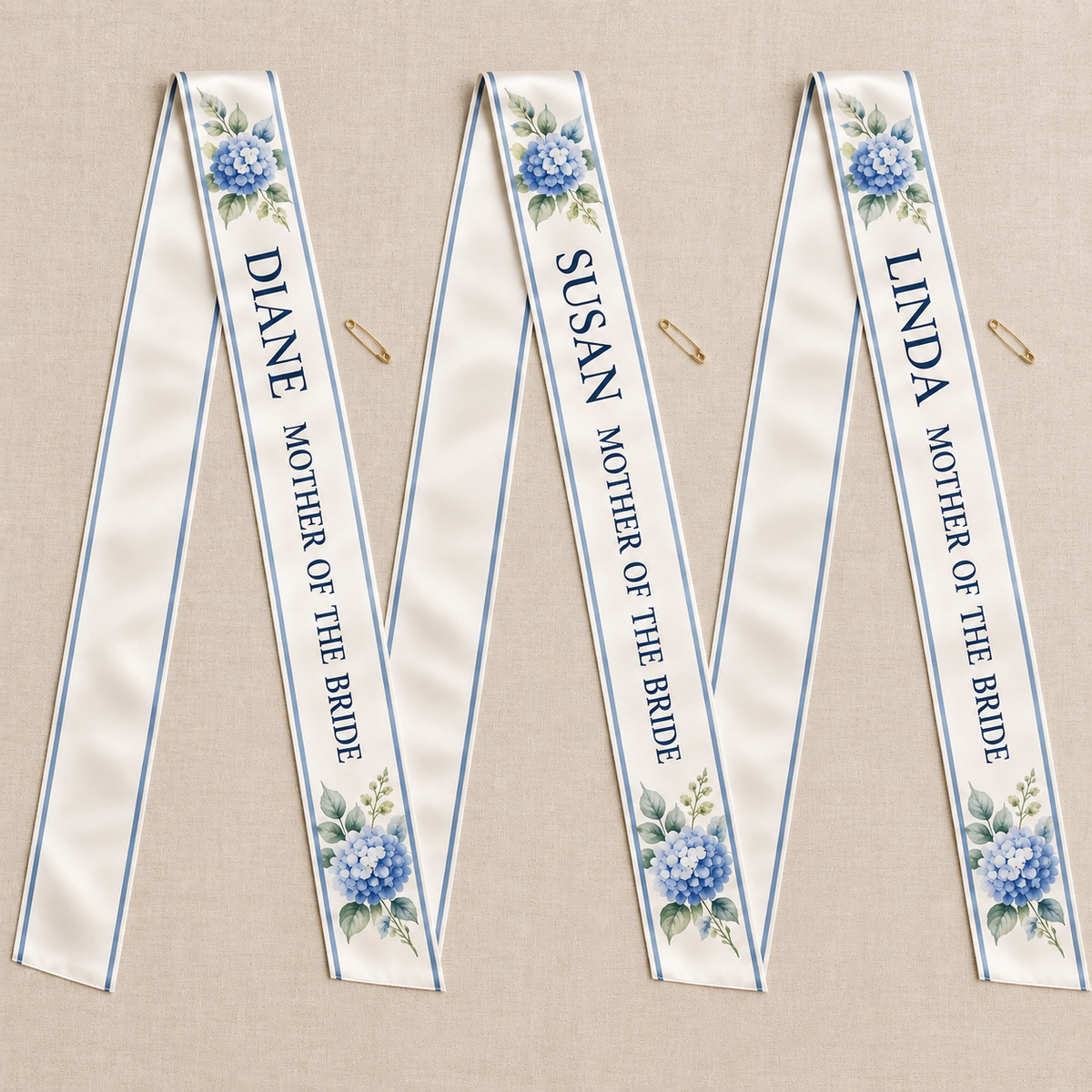 Mother of the Bride Satin Sash; name options. One Day for Lifetime