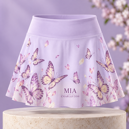 Butterfly Social Tennis Skirt; hero. One Day for Lifetime