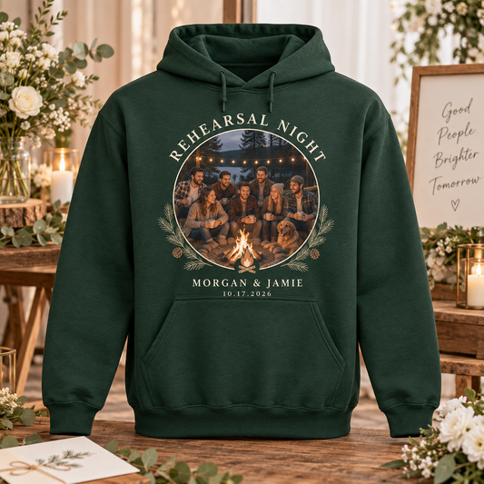 Rehearsal Campfire Hoodie; hero. One Day for Lifetime