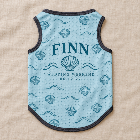 Coastal Wedding Weekend Pet Jersey; hero. One Day for Lifetime