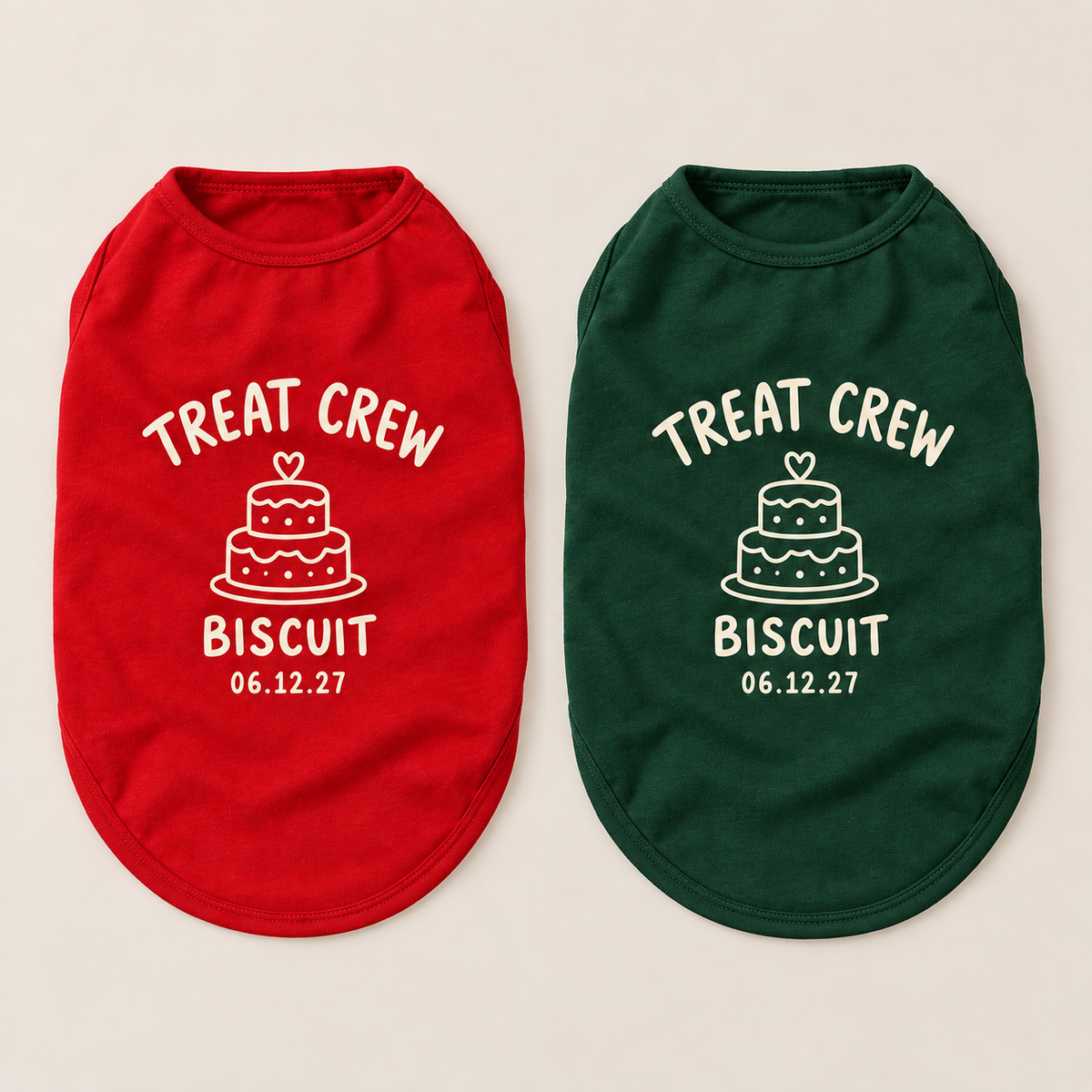 Wedding Brunch Treat Crew Pet Tank Top; colorway variants. One Day for Lifetime