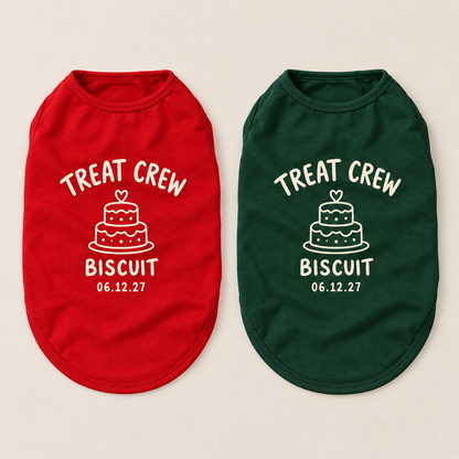 Wedding Brunch Treat Crew Pet Tank Top; colorway variants. One Day for Lifetime