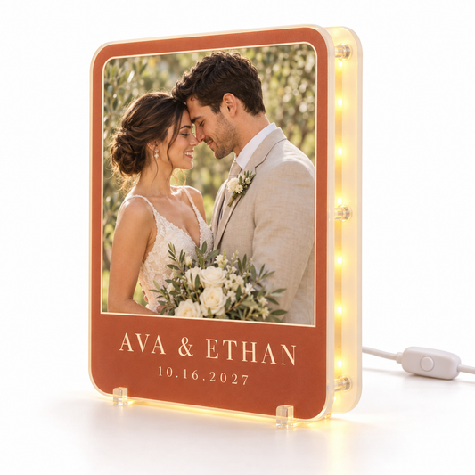 Terracotta Photo personalized photo led light box - hero