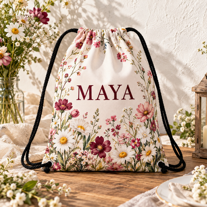 Meadow Thank You Drawstring Bag; hero. One Day for Lifetime
