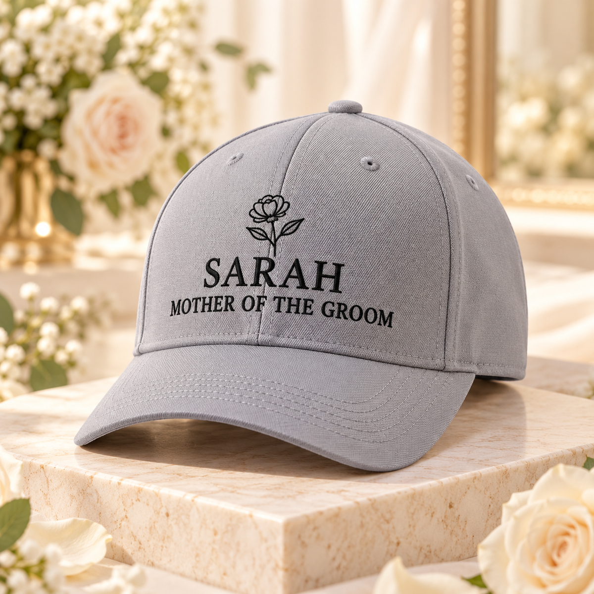Mother of the Groom Embroidered Cap; hero. One Day for Lifetime