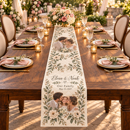 A Place at Our Table Quilt Table Runner; variant size. One Day for Lifetime