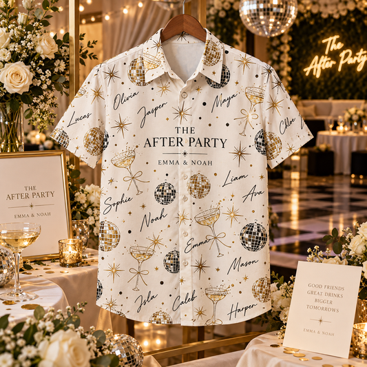 Guest Signature Afterparty Short Sleeve Button-Down Shirt; hero. One Day for Lifetime