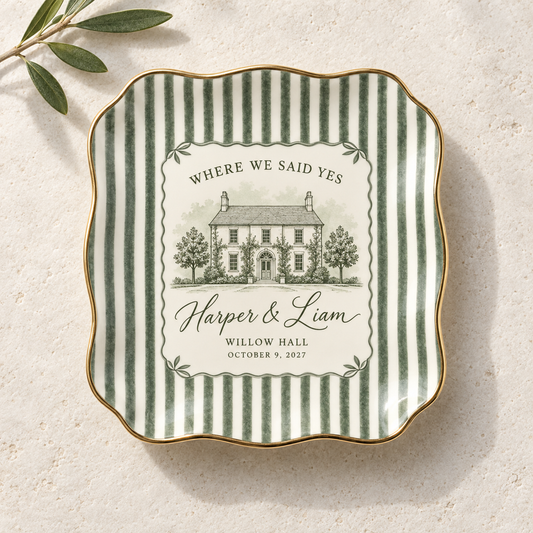 Where We Said Yes | Personalized Ceramic Ring Dish - hero