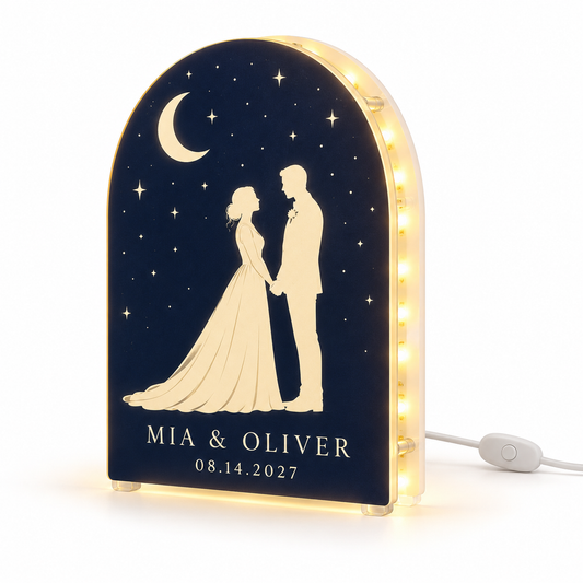 Midnight Celestial personalized photo led light box - hero