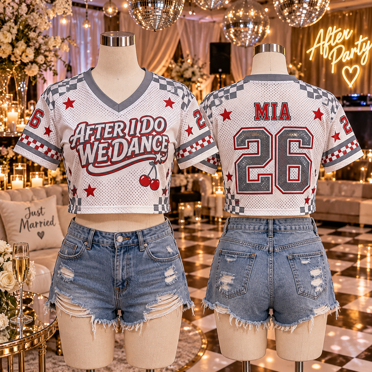 Disco Afterparty | Personalized Mesh Crop Jersey - hero