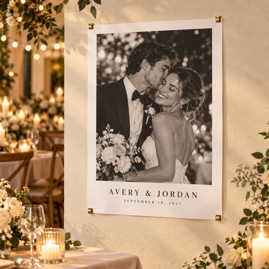 Editorial First Dance Personalized Wedding Poster; hero. One Day for Lifetime