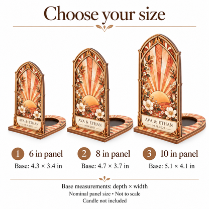 Terracotta Sunburst suncatcher candle holder - size options