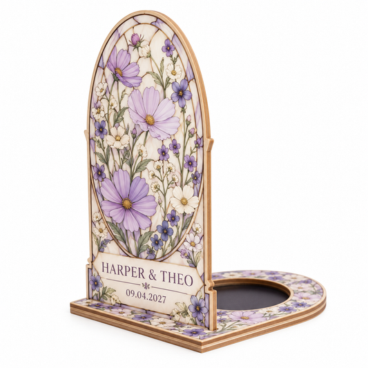 Lilac Wildflowers suncatcher candle holder - hero