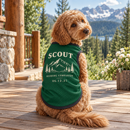 Mountain Vow Companion Pet Jersey; lifestyle context. One Day for Lifetime