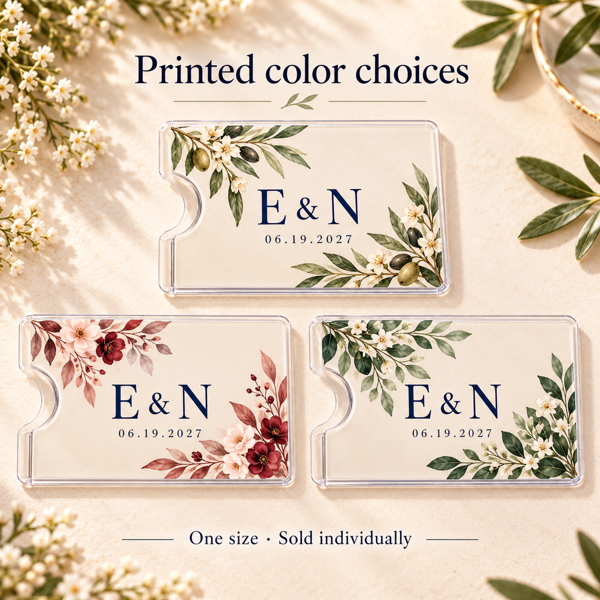 Olive Monogram Card Sleeve; color options. One Day for Lifetime