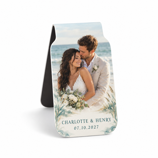 Coastal Teal personalized magnetic bookmark - hero