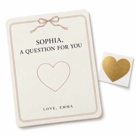Ivory Bridesmaid Proposal personalized scratch-off card - kit hero