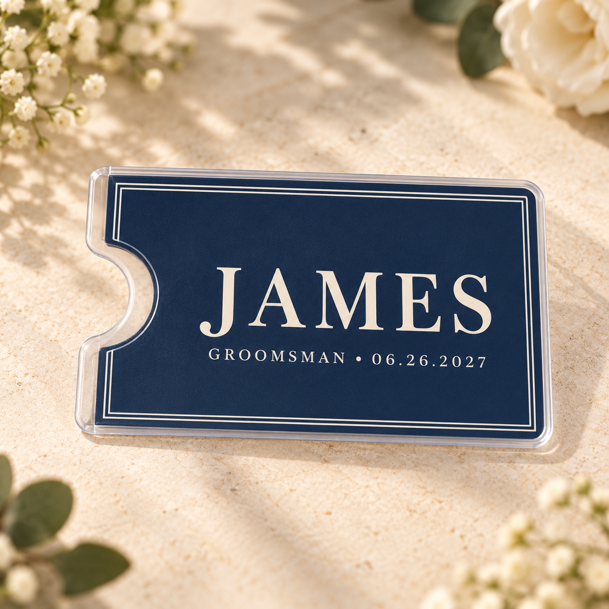 Classic Groomsman Card Sleeve; hero. One Day for Lifetime