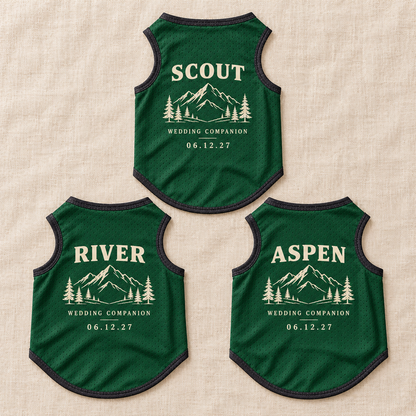 Mountain Vow Companion Pet Jersey; alternate personalization. One Day for Lifetime