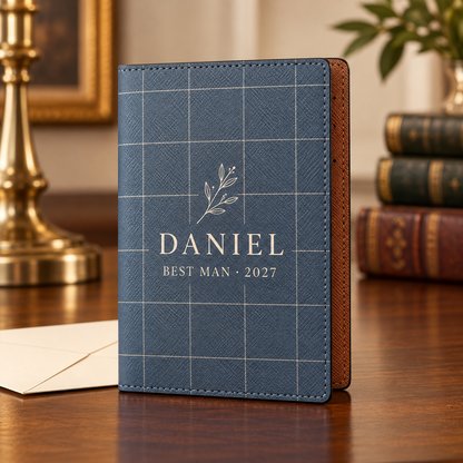 Classic Wedding Party PU Passport Wallet; hero. One Day for Lifetime