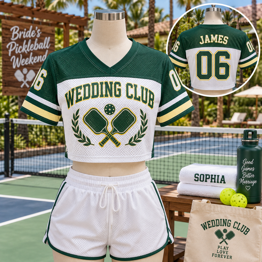 Pickleball Wedding Club | Personalized Mesh Crop Jersey - hero