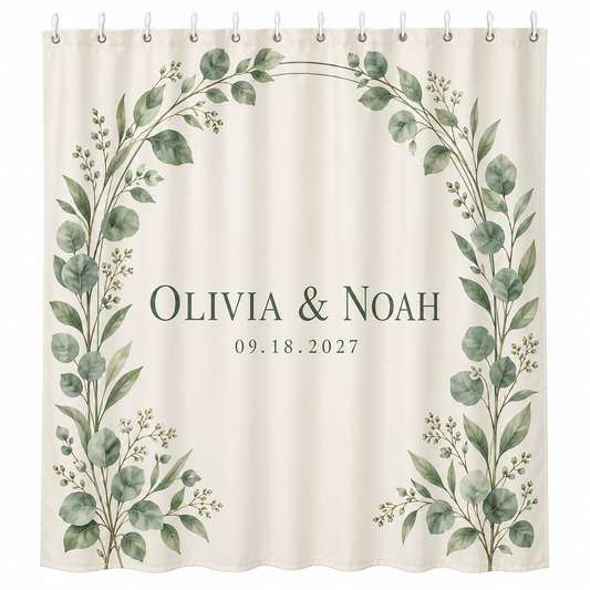 Eucalyptus Arches personalized shower curtain - isolated